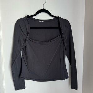 Square neck top